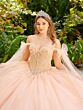 House of Wu LizLou Fiesta 56518 Sheer Strap Beaded Bodice Quince Gown