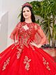 House of Wu LizLou Fiesta 56519 Sheer Cape V-Neck Quince Gown