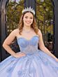 House of Wu LizLou Fiesta 56521 Sheer Bodice Bow Back Sweet 16 Dress