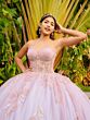 House of Wu LizLou Fiesta 56521 Sheer Bodice Bow Back Sweet 16 Dress