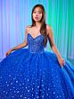 House of Wu LizLou Fiesta 56522 Strapless Sheer Bodice Sweet 16 Dress