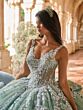 House of Wu 56541 Illusion Corset V-Neck Dress