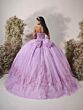 House of Wu 56543 Floral Appliques Off The Shoulder Dress