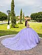 House of Wu 56526 Sweetheart Neck Floral Applique Quince Dress