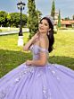 House of Wu 56526 Sweetheart Neck Floral Applique Quince Dress