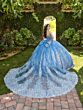 House of Wu 56533 Sheer Cape Bow Back Sweet 16 Dress