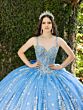 House of Wu 56533 Sheer Cape Bow Back Sweet 16 Dress