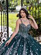 House of Wu 56533 Sheer Cape Bow Back Sweet 16 Dress