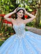House of Wu 56534 Detachable Sleeve Basque Waist Sweet 16 Dress
