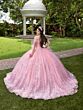House of Wu 56536 Off-The-Shoulder Beaded Fringe Sweet 16 Gown