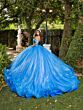 House of Wu 56537 Draped Bodice Beaded Neck Sweet 16 Gown