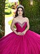 House of Wu 56537 Draped Bodice Beaded Neck Sweet 16 Gown