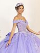 House of Wu 56556 Chapel Train Off The Shoulder Dress