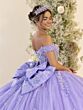 House of Wu 56556 Chapel Train Off The Shoulder Dress