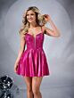 Tiffany Homecoming 27451 Plunging Neckline Beaded Metallic Dress