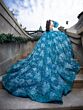 House of Wu LizLou 26084 Juliet Sleeve Beaded Bodice Quinceanera Dress
