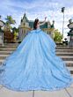 House of Wu LizLou 26086 Back Bow Spaghetti Strap Quinceanera Gown