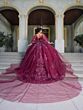 House of Wu LizLou 26087 Beaded Bodice Slim Strap Quinceanera Gown