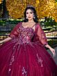 House of Wu LizLou 26087 Beaded Bodice Slim Strap Quinceanera Gown