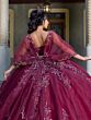 House of Wu LizLou 26087 Beaded Bodice Slim Strap Quinceanera Gown