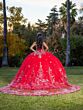 House of Wu LizLou 26088 Sweetheart Neck Sheer Train Quince Dress