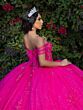 House of Wu LizLou 26091 3-Way Neck Corset Bodice Quince Gown