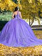 House of Wu LizLou 26091 3-Way Neck Corset Bodice Quince Gown