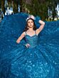 House of Wu LizLou 26094 Ruffle Train Beaded Bodice Sweet 16 Gown