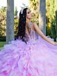 House of Wu LizLou 26095 Beaded Bodice Tiered Skirt Quinceanera Dress
