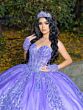House of Wu LizLou 26096 Strapless Peacock Train Quinceanera Gown