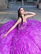 House of Wu LizLou 26098 Slim Strap Corset Bodice Sweet 16 Gown