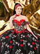 House of Wu LizLou 26099 Floral Applique Sweetheart Neck Quince Dress