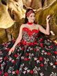 House of Wu LizLou 26099 Floral Applique Sweetheart Neck Quince Dress