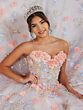 House of Wu LizLou 26099 Floral Applique Sweetheart Neck Quince Dress