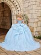 House of Wu 26121 Ruffle Topskirt Illusion Corset Dress
