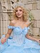 House of Wu 26121 Ruffle Topskirt Illusion Corset Dress