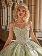 House of Wu 26125 Scalloped Train Bow Back Dress