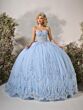 House of Wu 26125 Scalloped Train Bow Back Dress