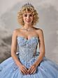 House of Wu 26125 Scalloped Train Bow Back Dress