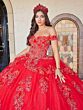 House of Wu 26073 Off-The-Shoulder Illusion Bodice Quinceanera Gown