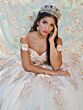 House of Wu 26073 Off-The-Shoulder Illusion Bodice Quinceanera Gown