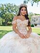 House of Wu 26073 Off-The-Shoulder Illusion Bodice Quinceanera Gown