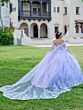 House of Wu 26074 Removable Cape Lace Quinceanera Gown - Stock Only