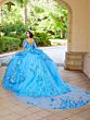 House of Wu 26082 Bateau Neck Illusion Sleeve Sweet 16 Gown - Stock Only