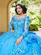 House of Wu 26082 Bateau Neck Illusion Sleeve Sweet 16 Gown - Stock Only