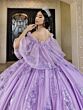 House of Wu 26101 Removable Train Sweetheart Neck Quinceanera Gown