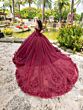 House of Wu 26105 Removable Train Off-The-Shoulder Sweet 16 Dress