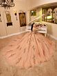 House of Wu 26106 Sheer Train Sweetheart Neck Sweet 16 Dress
