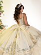 House of Wu 26127 Tiered Skirt Plunging Neckline Dress