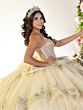 House of Wu 26127 Tiered Skirt Plunging Neckline Dress